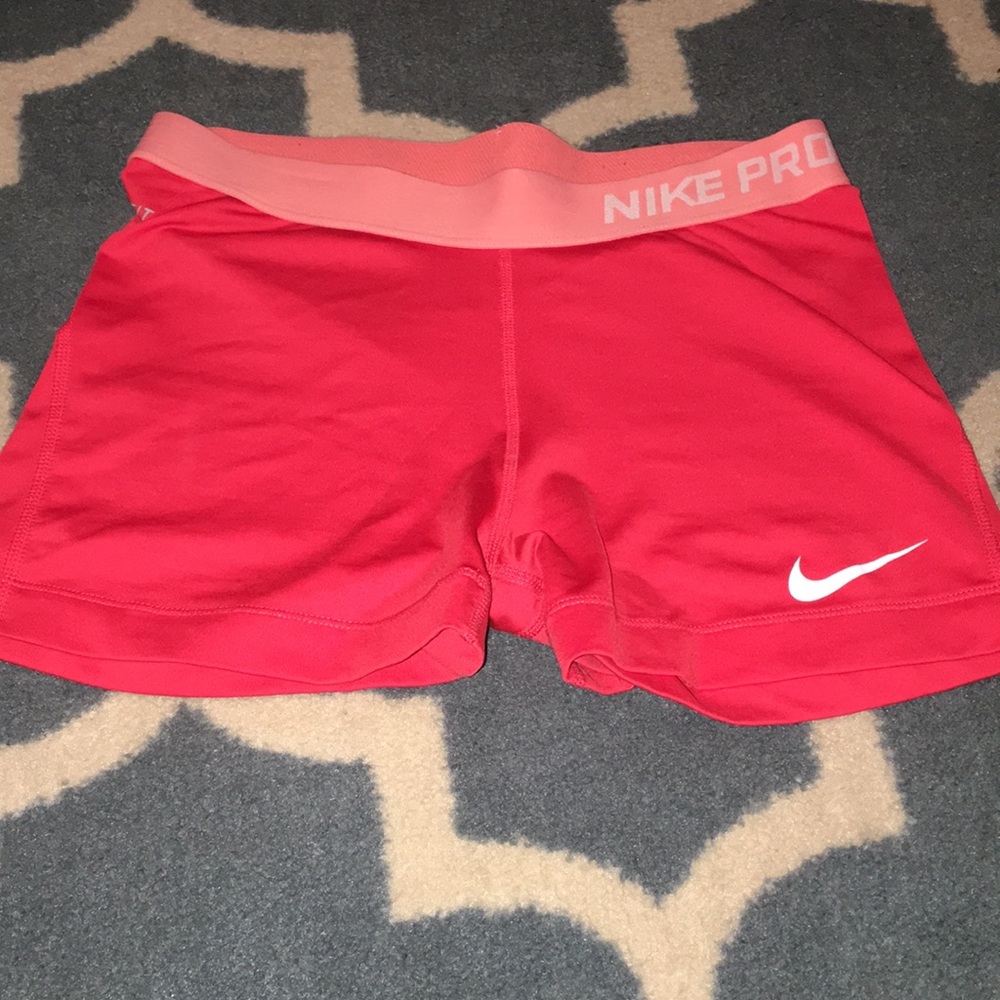 Bright Orange Nike Pro Shorts. Size M.